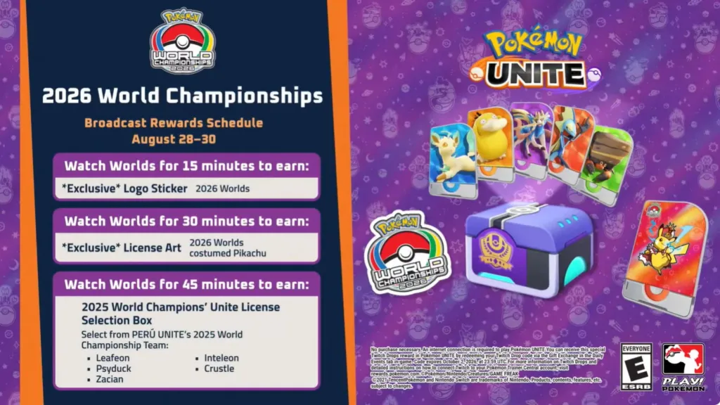 Pokemon Unite Freebies Worlds 2026