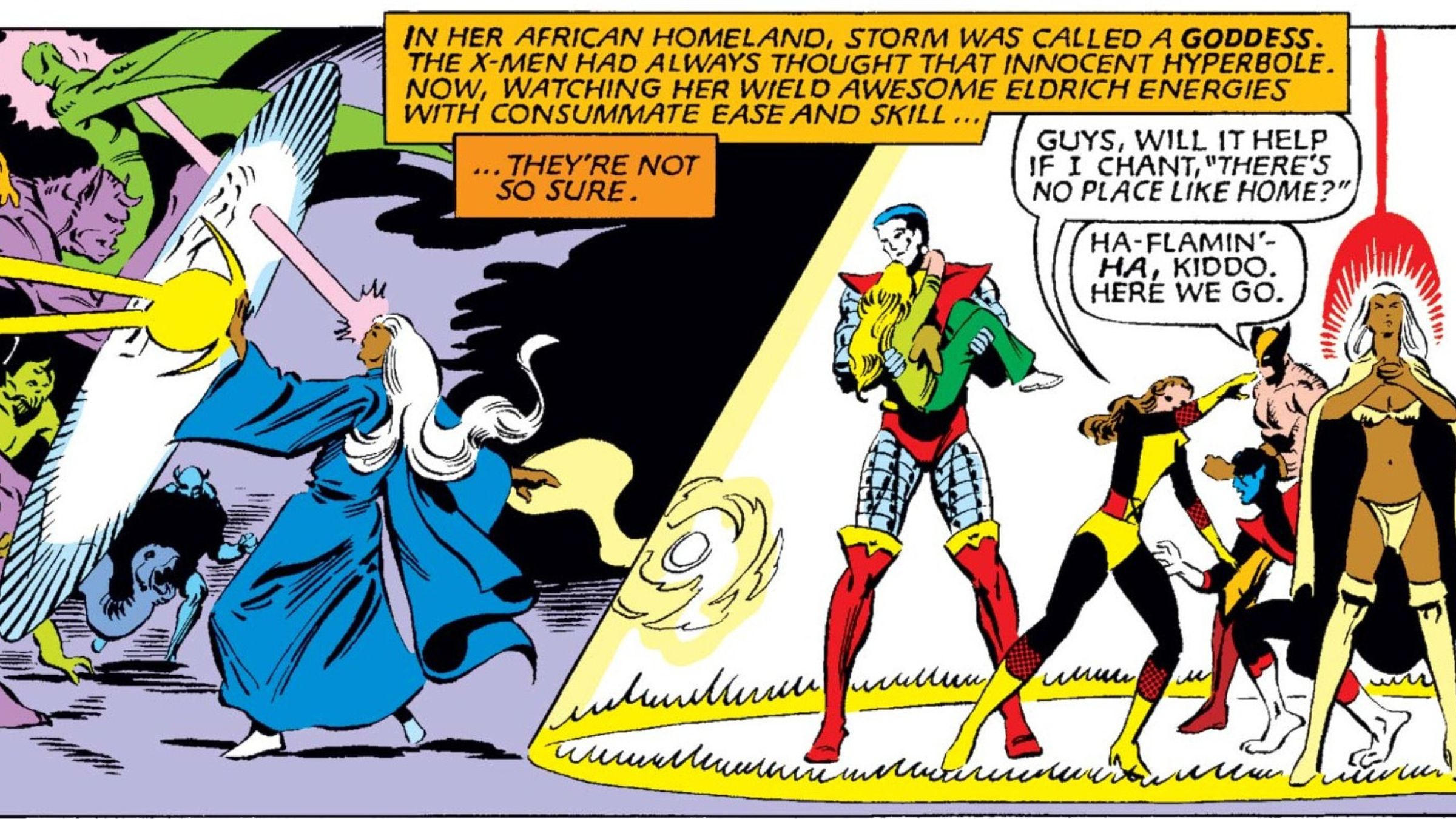 Storm as Sorceress Supreme in Marvel Comics.