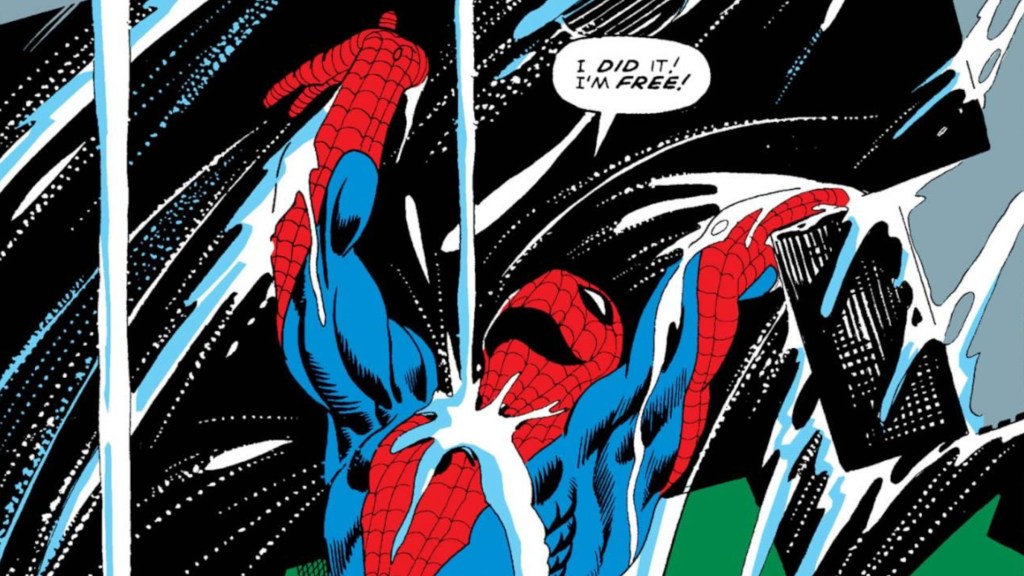 Spidey lifts heavy weight