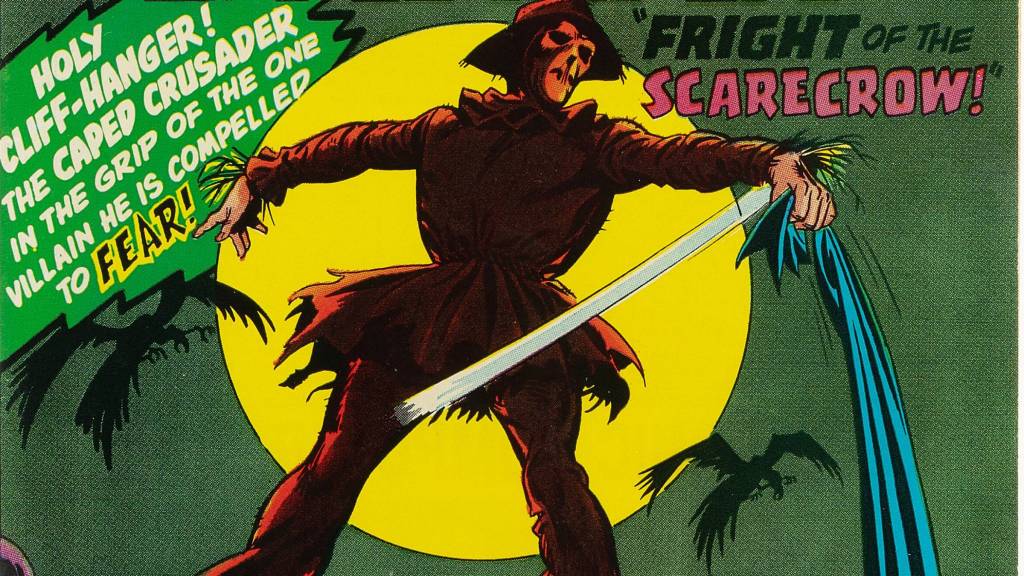 The cover art of Batman #189 featuring Scarecrow.