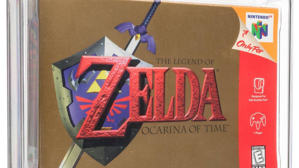 A Nintendo 64 copy of  The Legend of Zelda: Ocarina of Time.