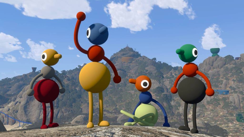 Big Walk four characters gathered together