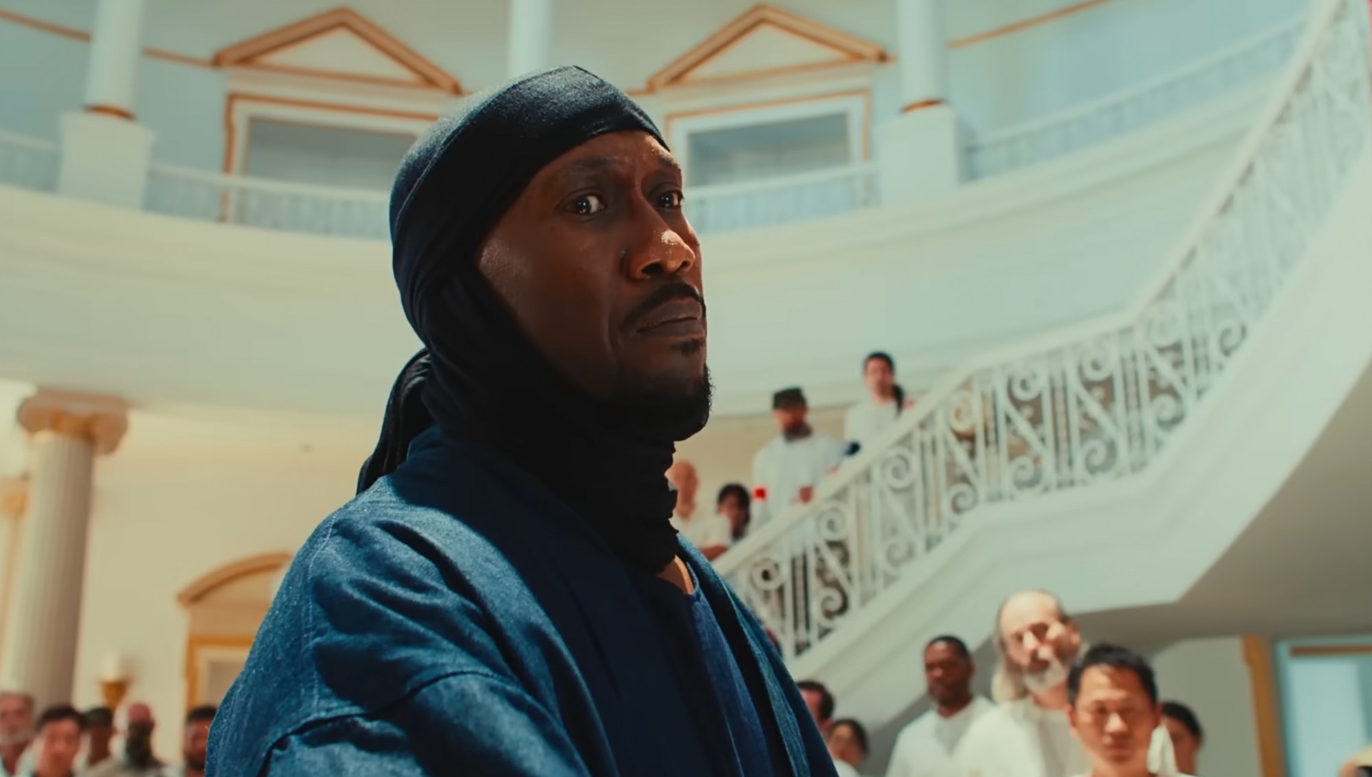 Mahershala Ali speaking at an event