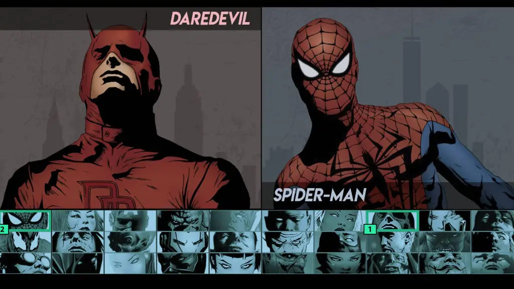 Marvel Nemesis Rise of the Imperfects character select screen