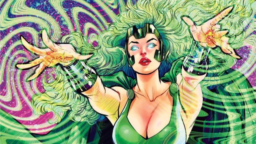 Polaris using her magnetic powers in her old school costume