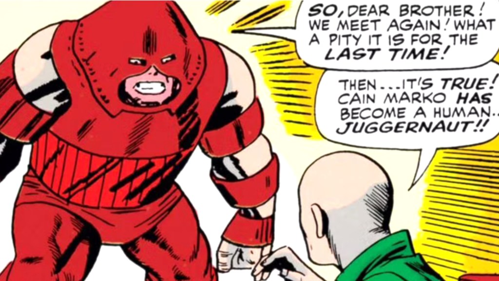 Xavier confronting Juggernaut