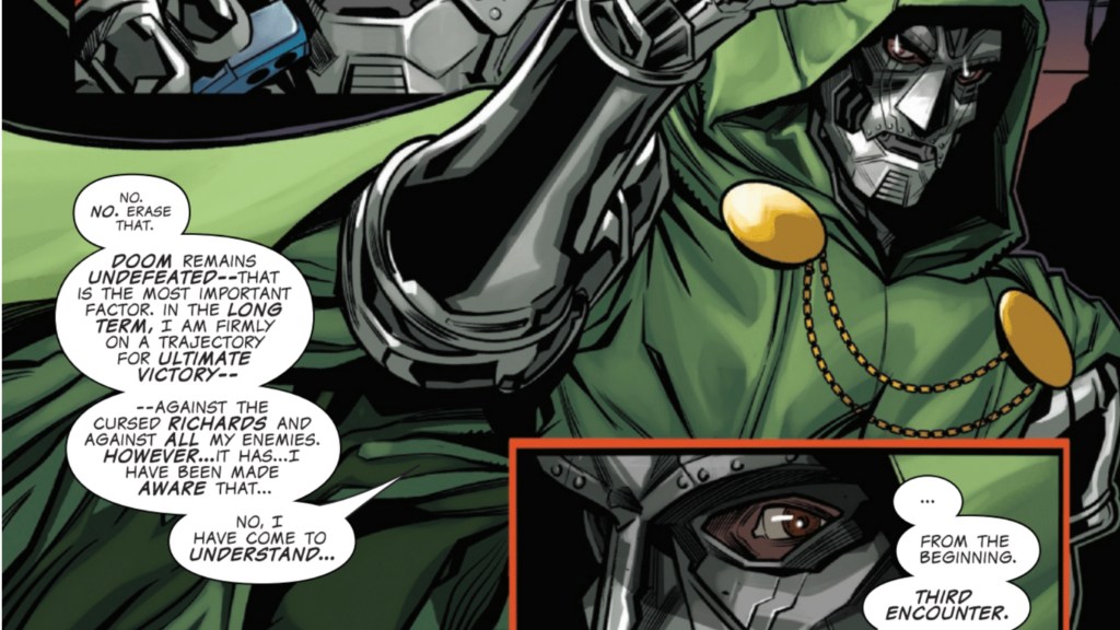 Doctor Doom talking about his encounters with Spider-Man