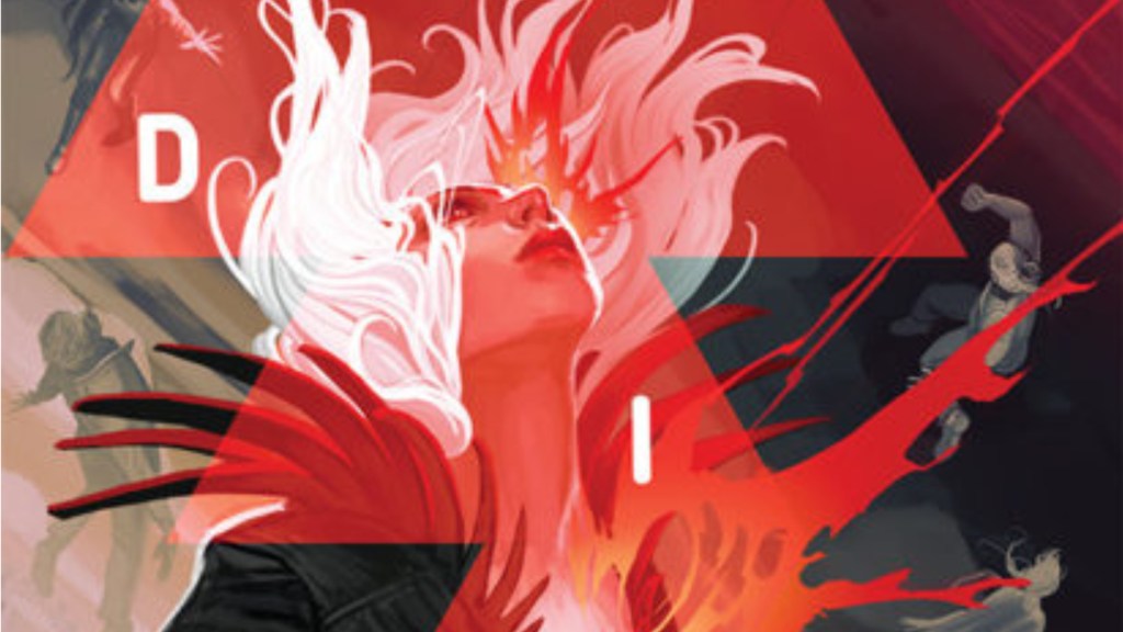 Ashe looking up as people fall behind her