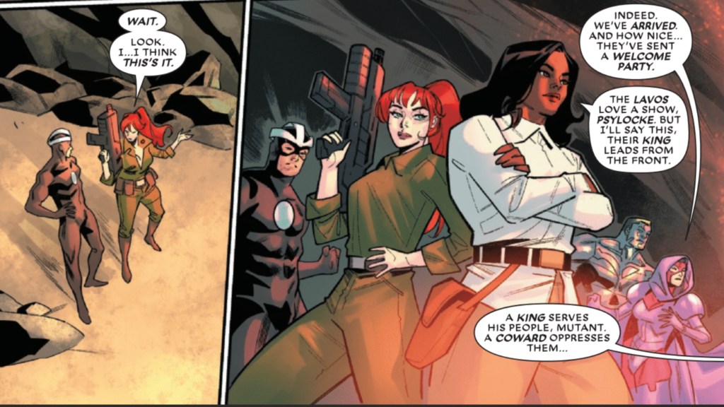 The X-Men talking with Bushranger