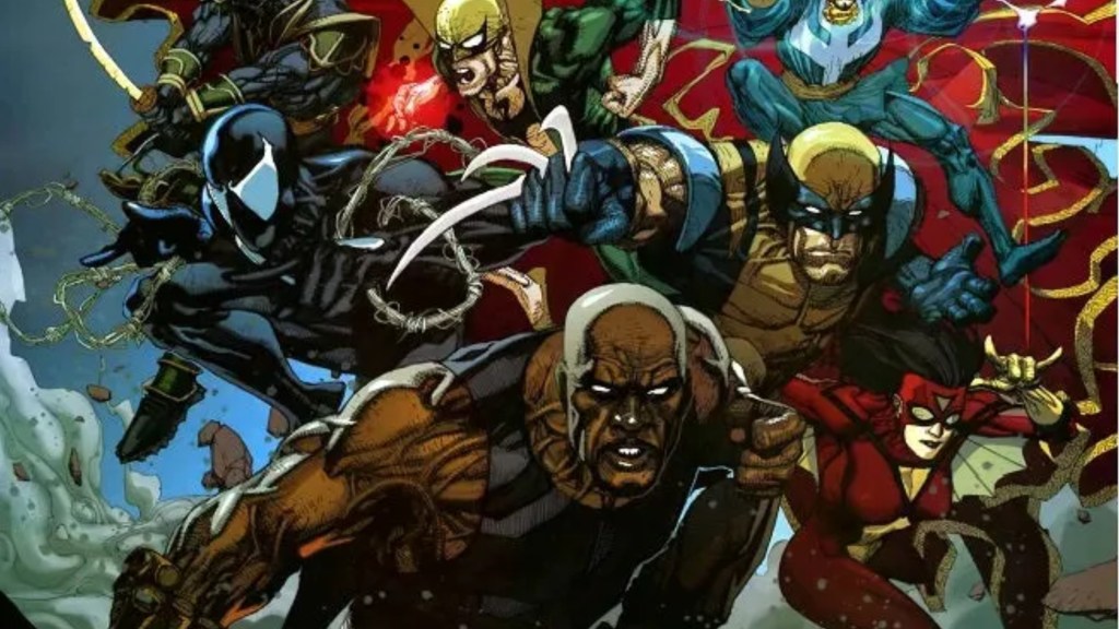 Luke Cage leading the New Avengers into battle