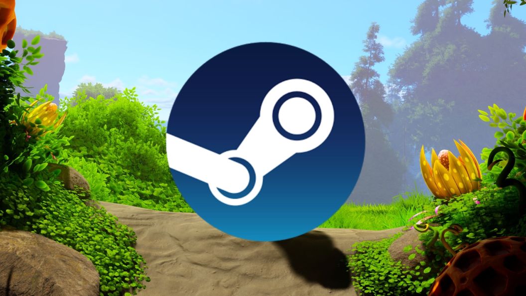 Steam Logo w Under a Rock Background