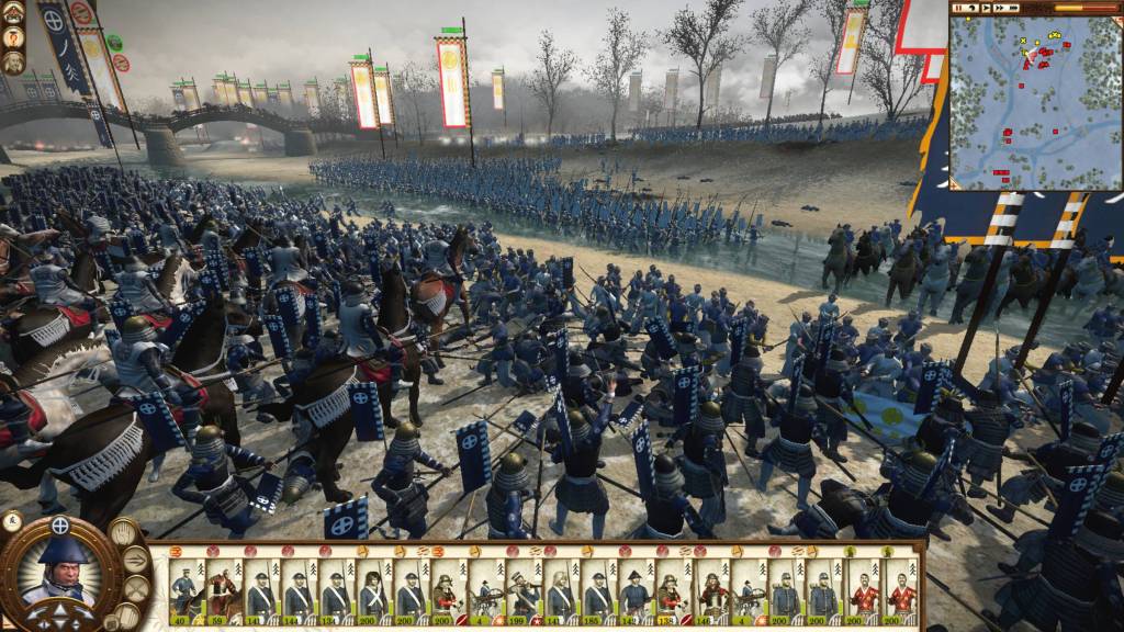 Total War Shogun 2 samurai armies fighting