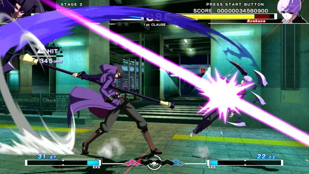 Under Night In-Birth Gordeau vs Byakuya gameplay
