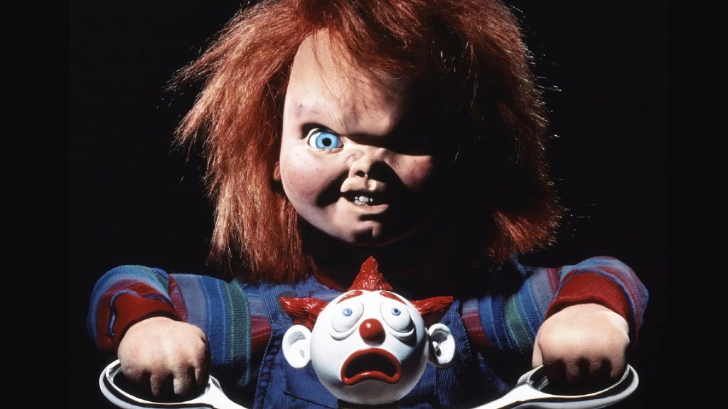 Chucky on the poster for Child's Play (1988)