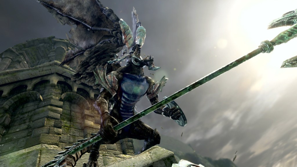 The Bell Gargoyle boss in Dark Souls Remastered.
