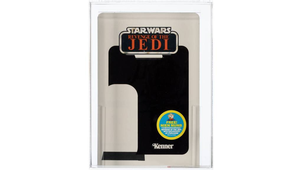 A blank card back from Kenner's Star Wars line of toys.