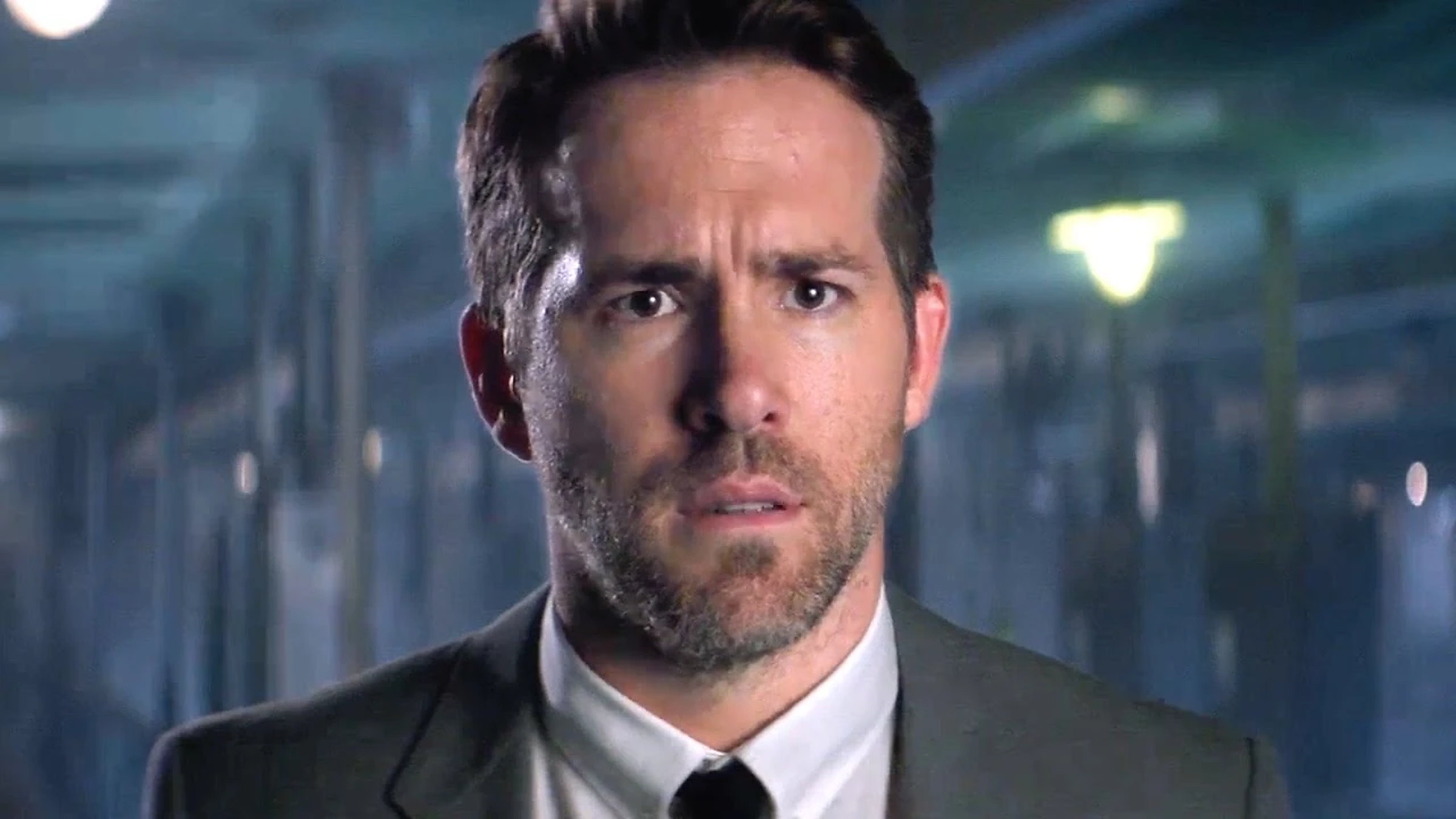 Ryan Reynolds as Michael Bryce in The Hitman’s Bodyguard.