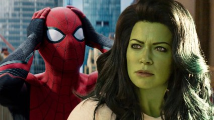 Split image of Spider-Man and She-Hulk in the MCU