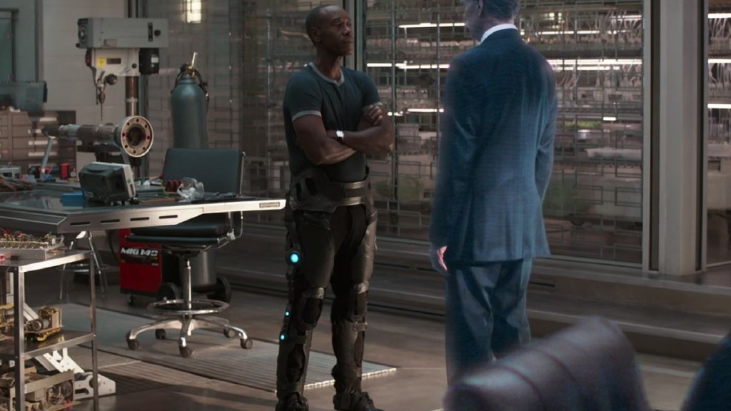 Rhodey speaking to Thaddeus Ross in Avengers: Infinity War