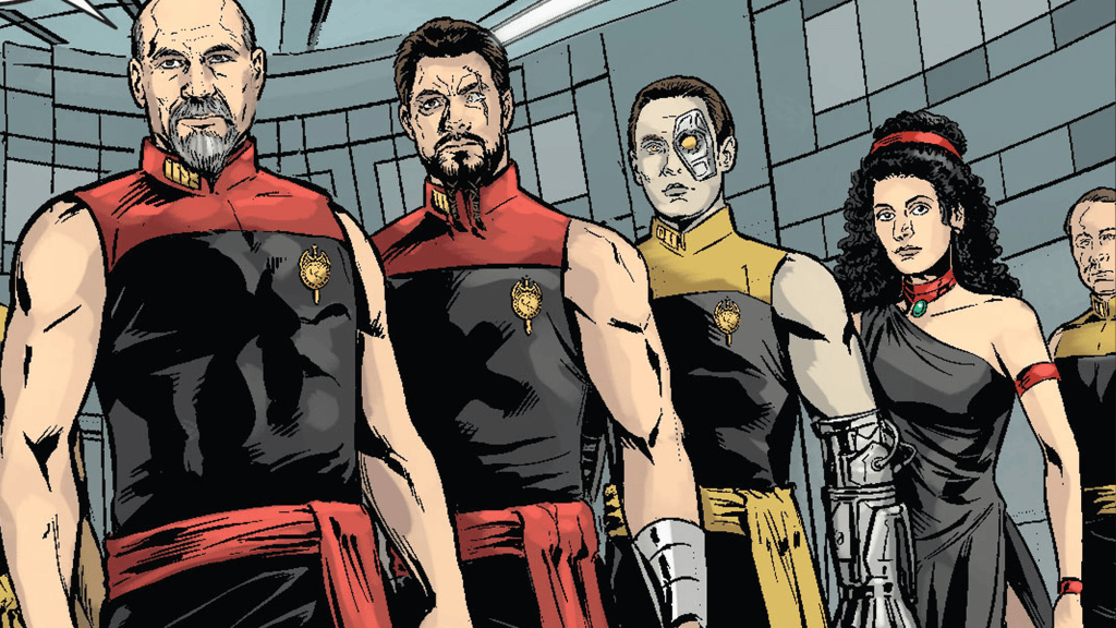 star trek tng comic book through the mirror