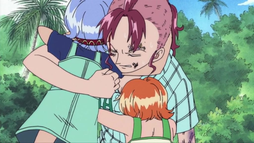 Bell-Mere hugs Nami and Nojiko