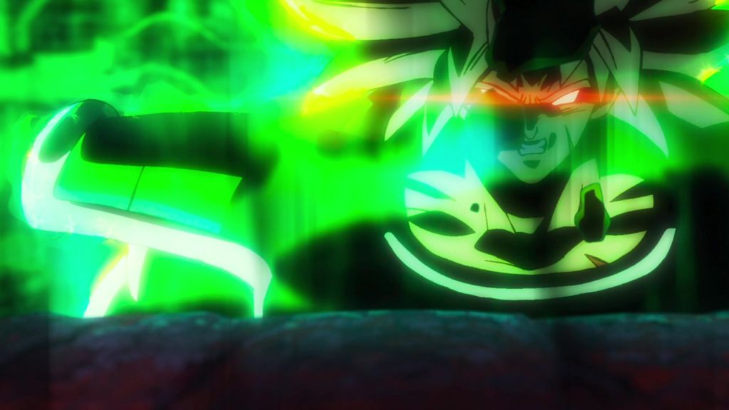 Broly's rage overcomes him, and he becomes the Legendary Super Saiyan.