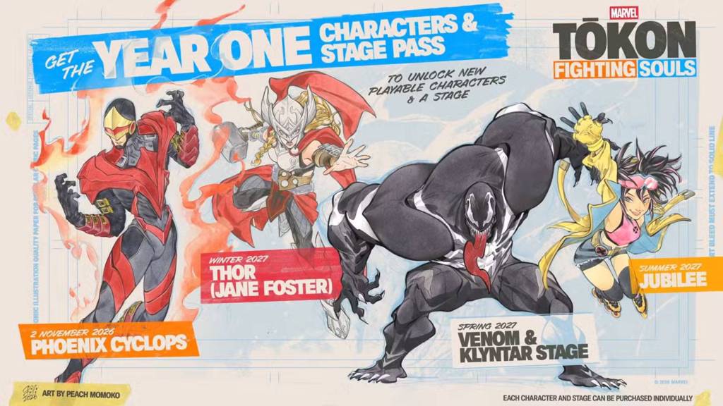 Marvel Tokon Fighting Souls Year 1 DLC characters