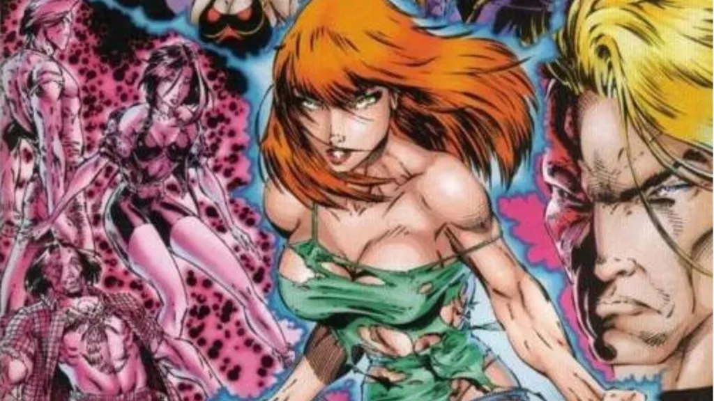 Fairchild's powers manifesting, with the other members of Gen13