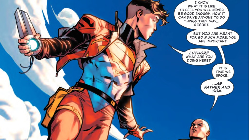 Superboy and Lex Luthor having a chat