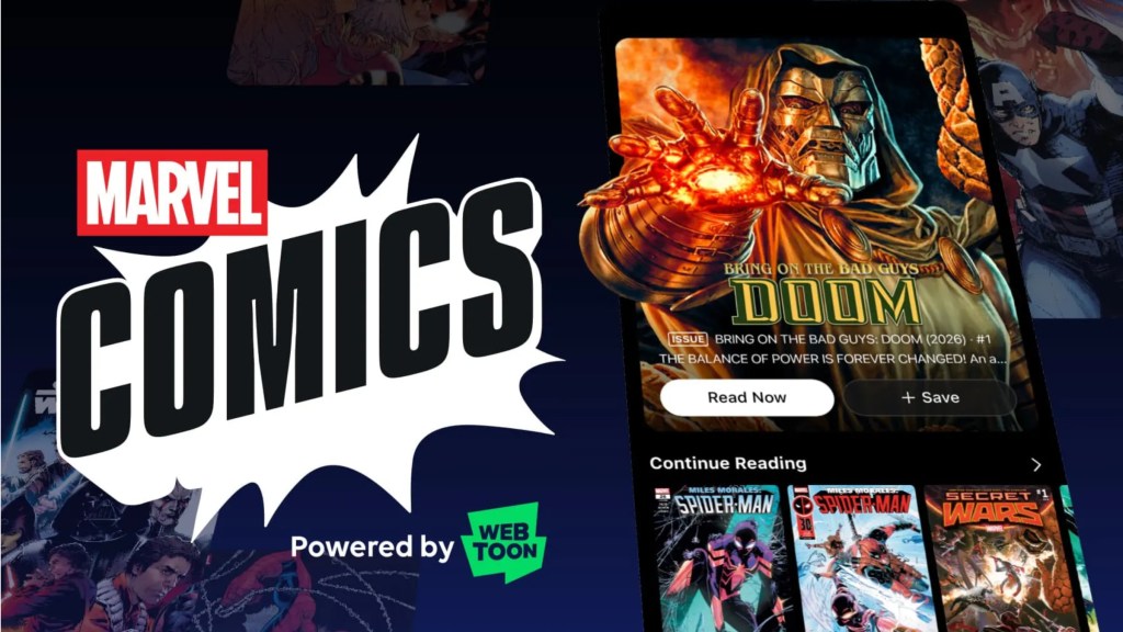 Ad for the new WEBTOON Marvel Comics App