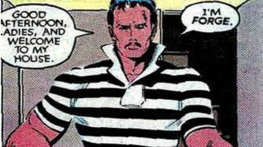 Forge welcoming the X-Women to his home