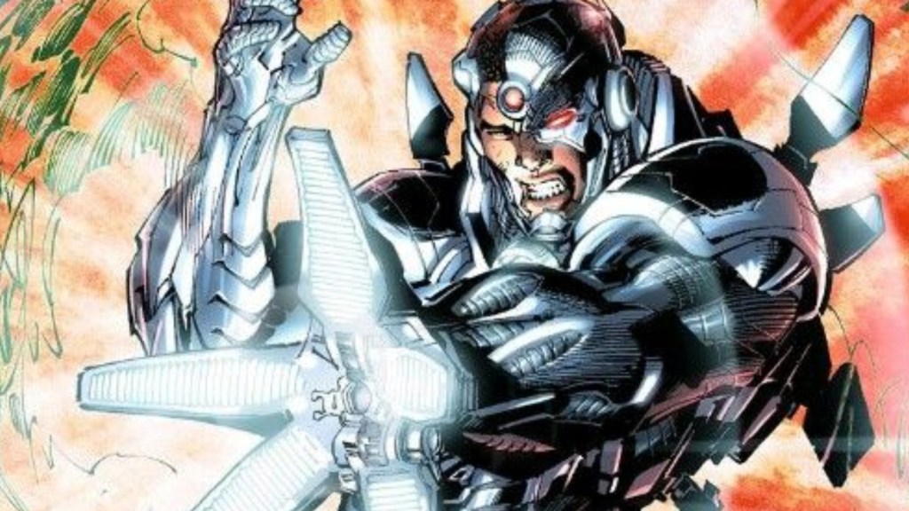 New 52 Cyborg using his white sound cannon for the first time