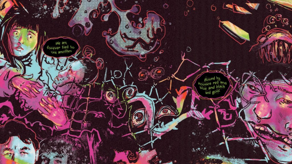 The kids from You'll Never Leave This Place Alive #1 hallucinating