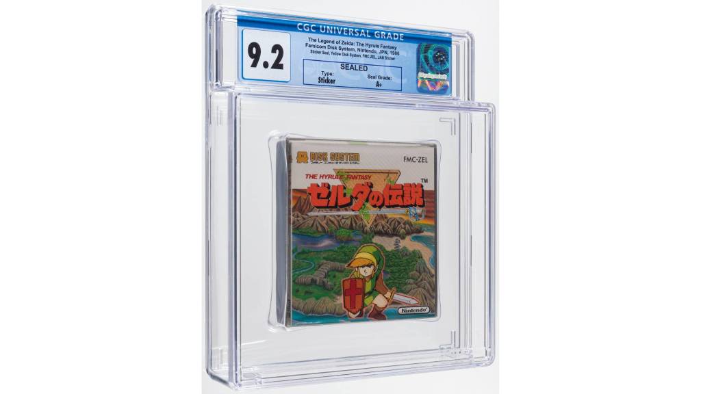A copy of Zelda no Densetsu: The Hyrule Fantasy for the Nintendo Famicom.