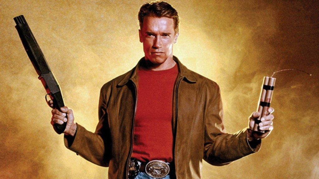 Arnold Schwarzenegger as Slater in Last Action Hero
