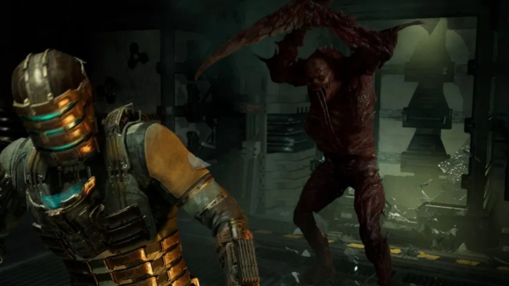 The Hunter chasing Isaac in Dead Space