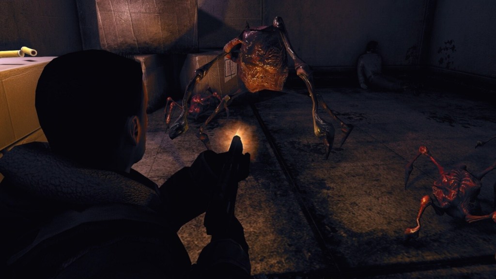 Fighting monsters in The Thing Remastered